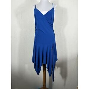 Vintage Y2K Fairy Dress Size M Asymmetrical Sleeveless Blue Whimsy